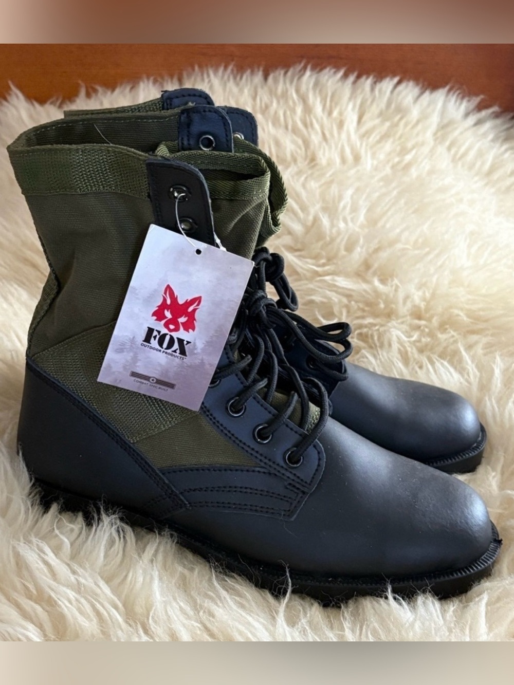 NWT Fox Military Combat Black and Olive Vietnam Jungle Boots